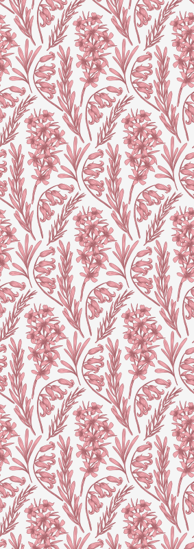 Vinyl teppich natur mit pinken lotusblumen - TenStickers