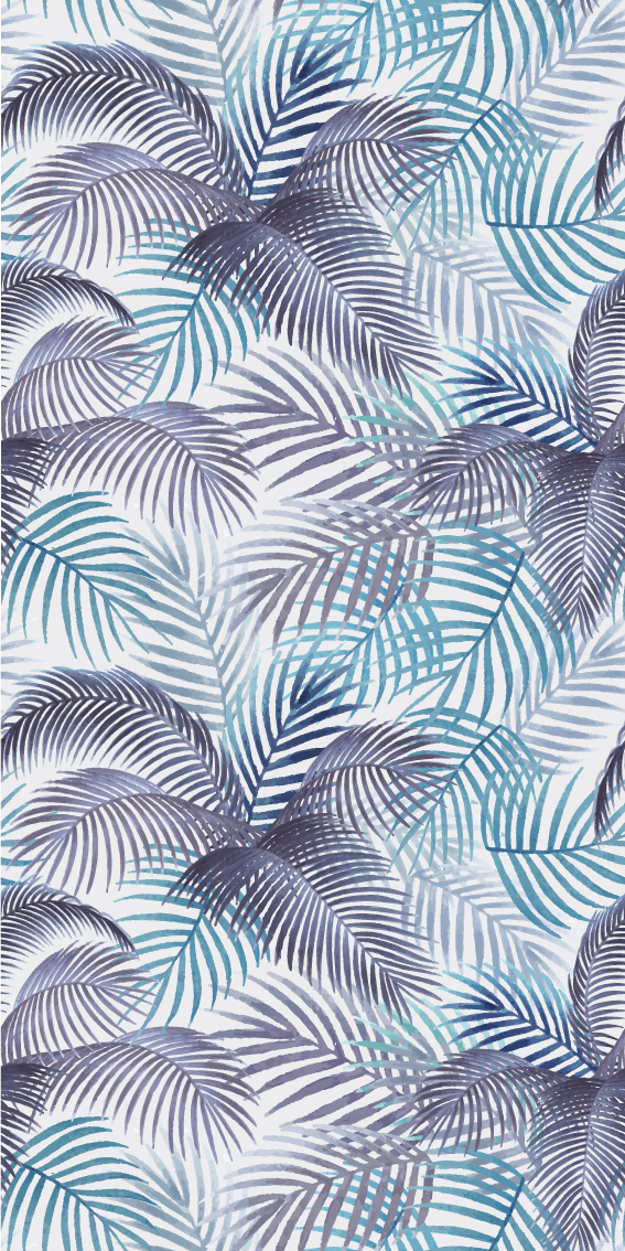 Vinyl teppich natur palmen und blätter - TenStickers