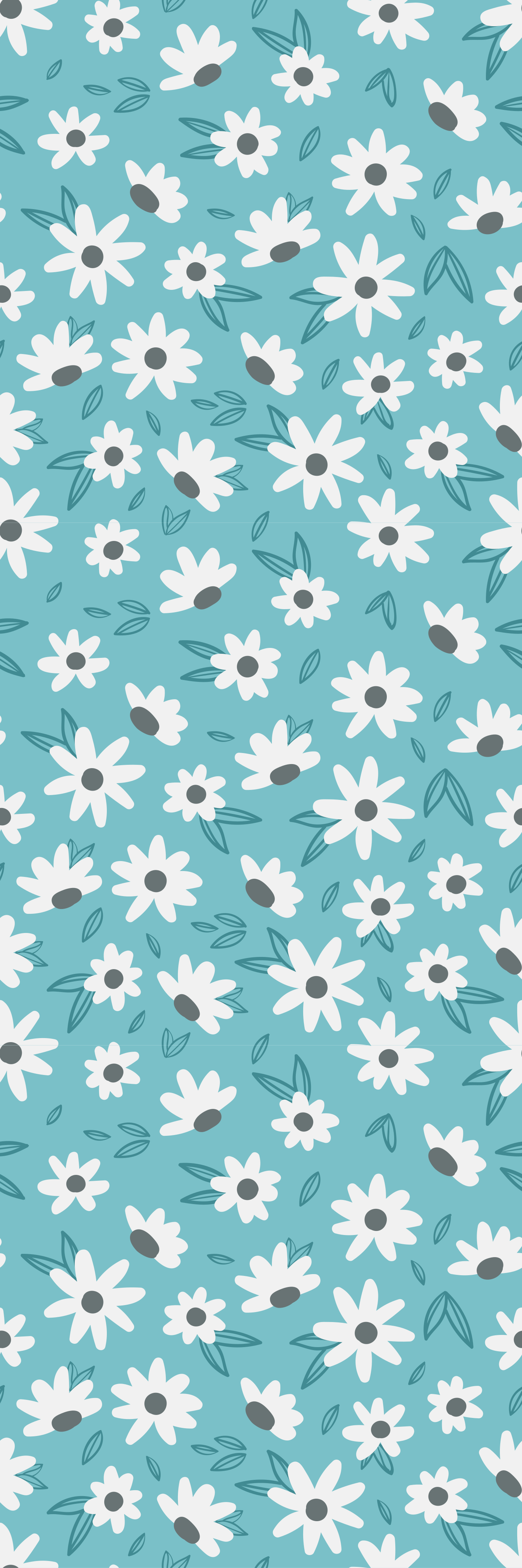 Vinyl teppich natur im "granny chic" blumenstil - TenStickers