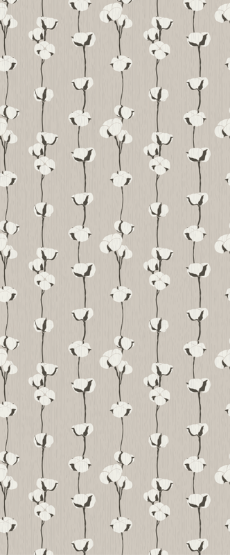 Vinyl teppich natur nostalgische baumwollblumen - TenStickers