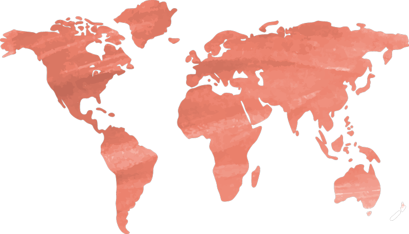 Vinyl teppich weltkarte textura lebendiges korallenrot - TenStickers
