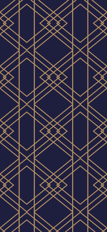Vinyl teppich vintage mit goldenem quadrat-muster - TenStickers