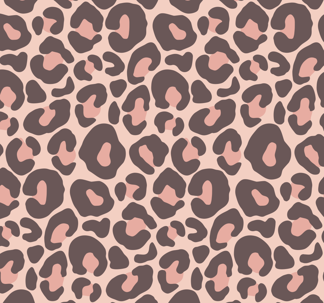 Vinyl teppich tiere im pinken leopardenmuster - TenStickers