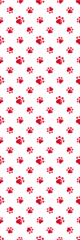 Vinyl teppich tiere mit katzenpfoten und herzdesign - TenStickers