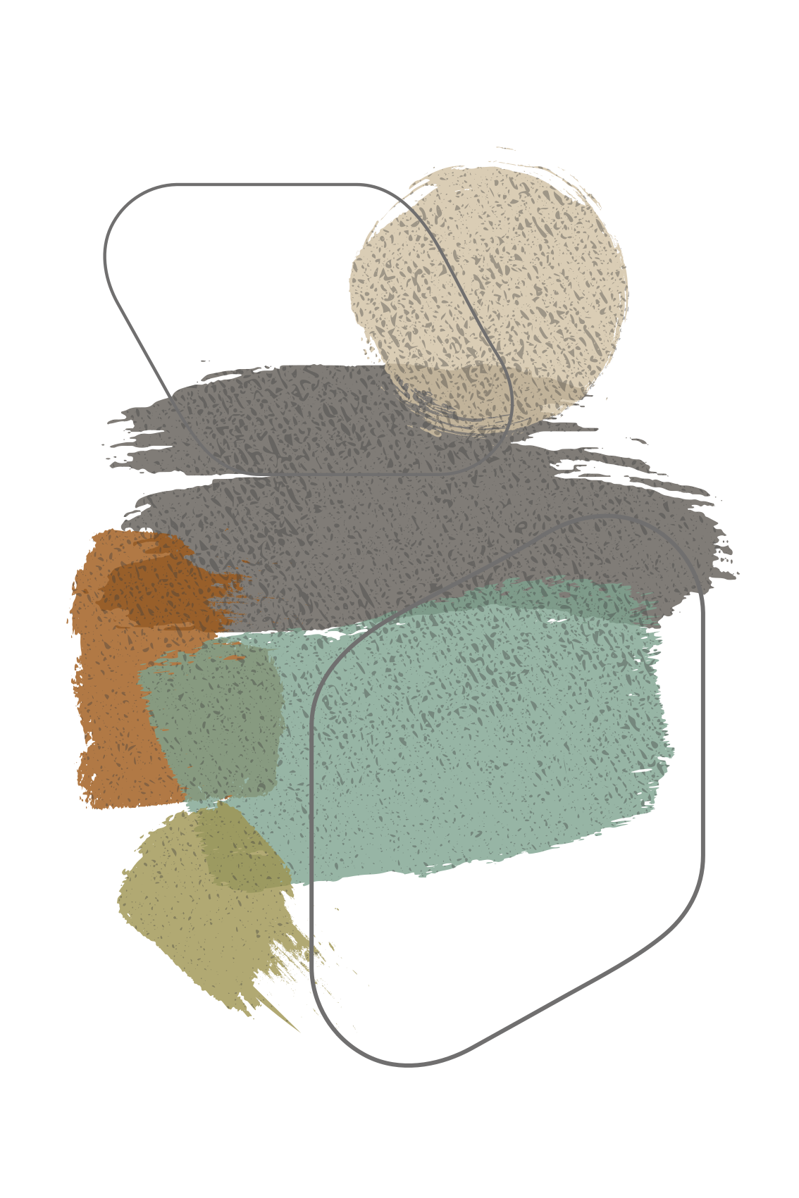 Vinyl teppich modern mit farbflecken - TenStickers