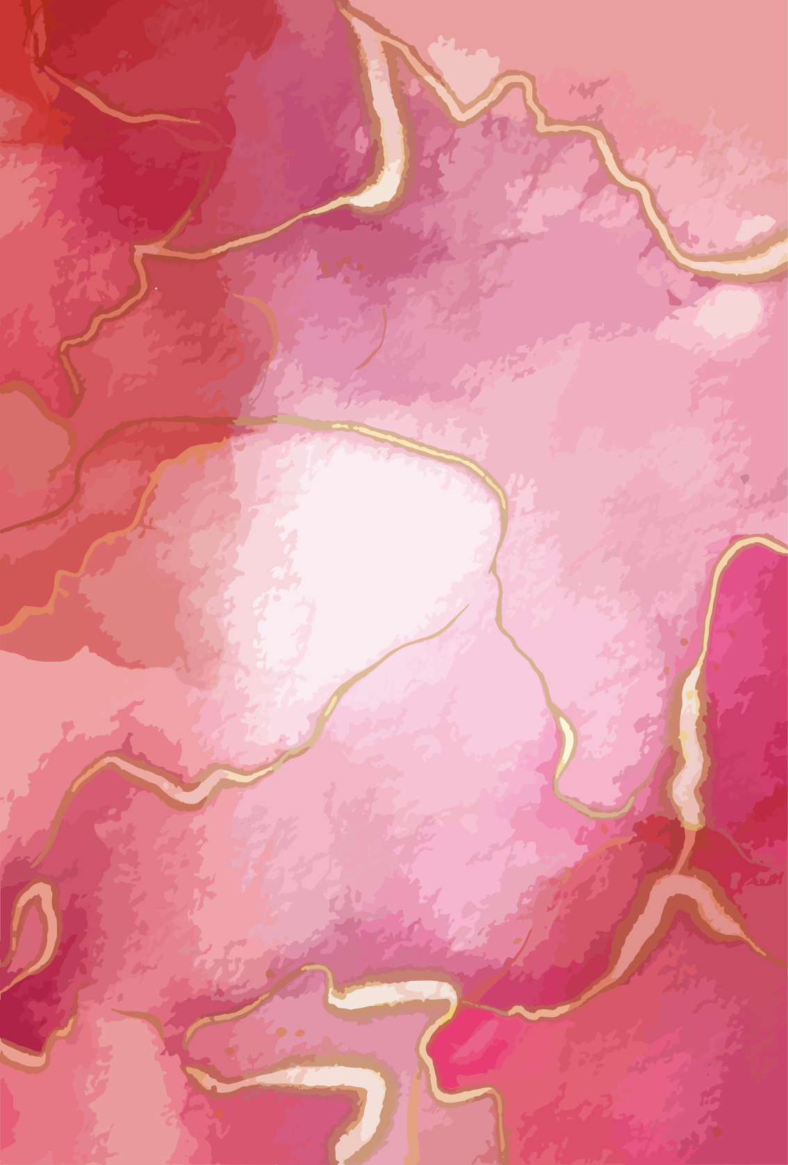 Vinyl teppich modern in pink und gold marmoroptik - TenStickers