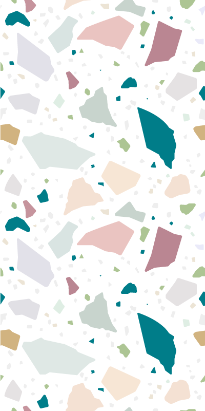 Vinyl teppich textur im mediterranen terrazzo-design - TenStickers