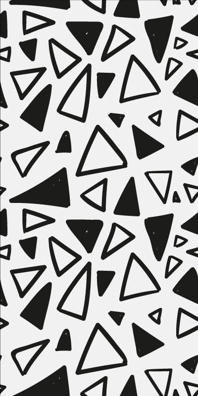 Vinyl teppich textur geometrisches schwarz-weißes dreieck - TenStickers