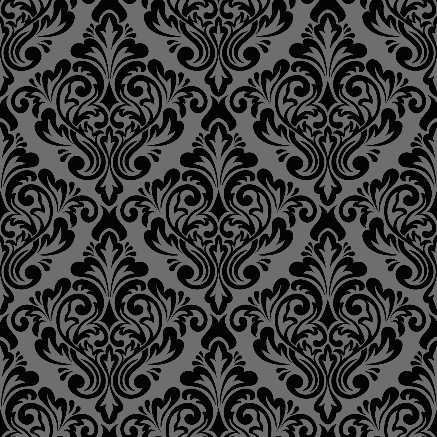 Vinyl teppich vintage in schwarz damast - TenStickers