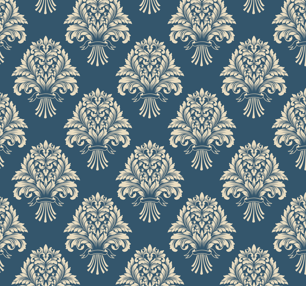 Vinyl teppich vintage mit barockem blumendesign - TenStickers