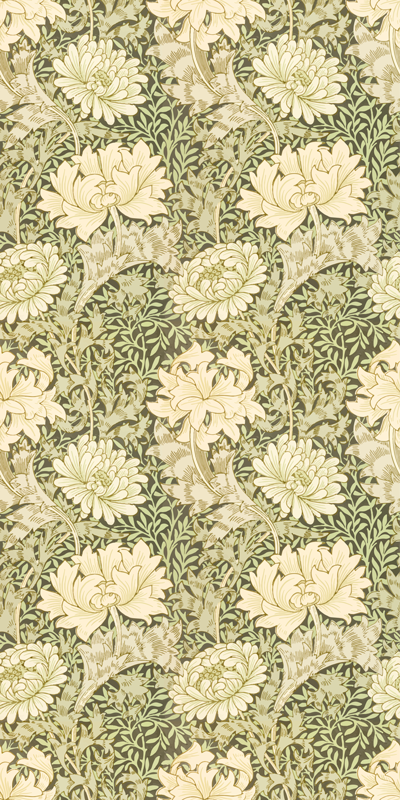 Vinyl teppich vintage im modernen chrysanthemen-stil - TenStickers