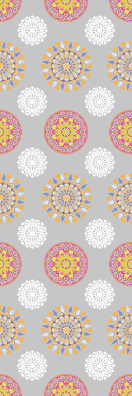 Vinyl teppich vintage helle mandala kreise - TenStickers