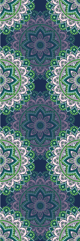 Vinyl teppich vintage glasmalerei mandala - TenStickers