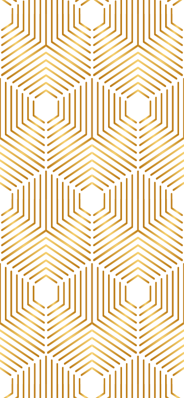 Vinyl teppich vintage im goldquadrat dekor stil - TenStickers