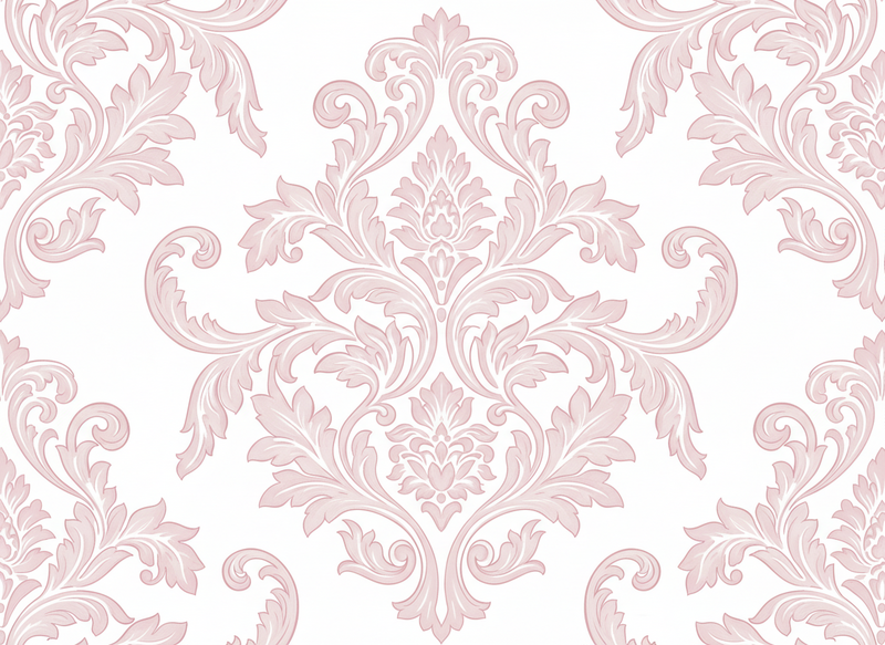 Vinyl teppich vintage blush damask paisley - TenStickers