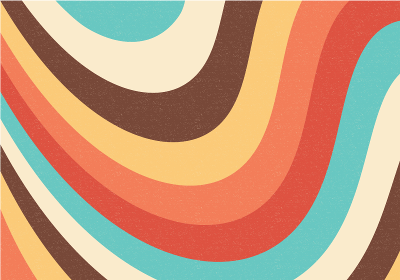 Vinyl teppich vintage mit handgezeichnetem groovigen muster - TenStickers