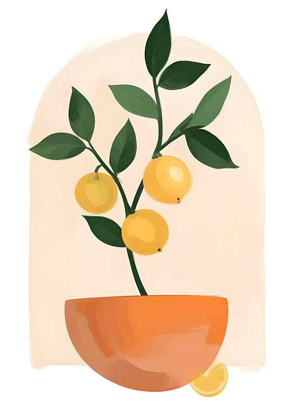 Vinyl teppich blumen kleiner obstbaum - TenStickers