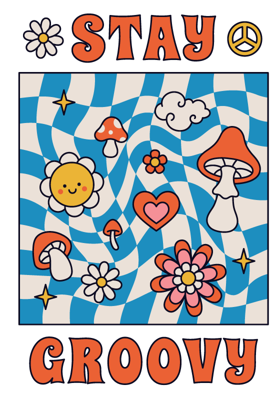Vinyl teppich spruch bleib entspannt - TenStickers