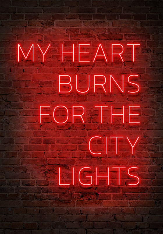 Vinyl teppich spruch mit neontext - TenStickers