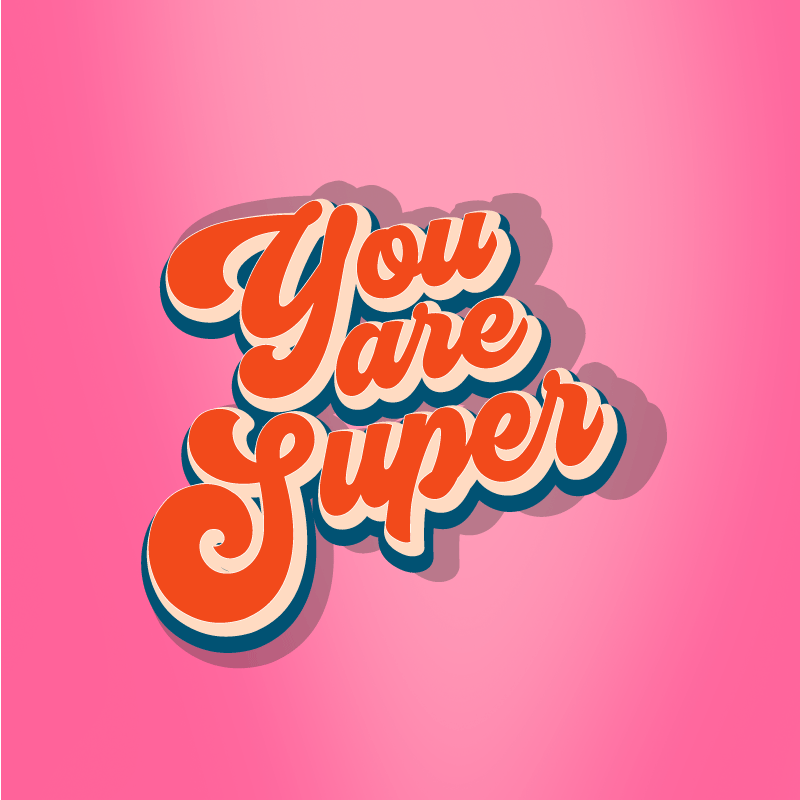 Vinyl teppich spruch du bist super design - TenStickers
