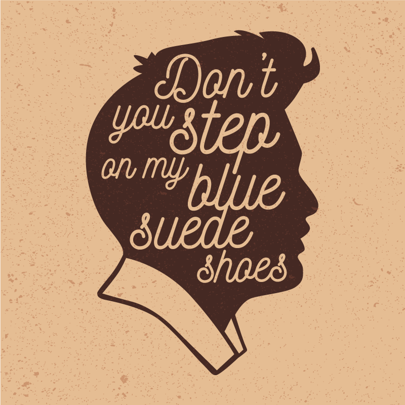 Vinyl teppich spruch blaue wildlederschuhe - TenStickers