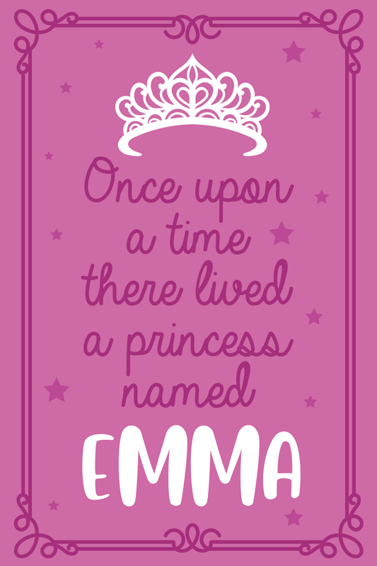 Vinyl teppich spruch prinzessin personalisiert - TenStickers
