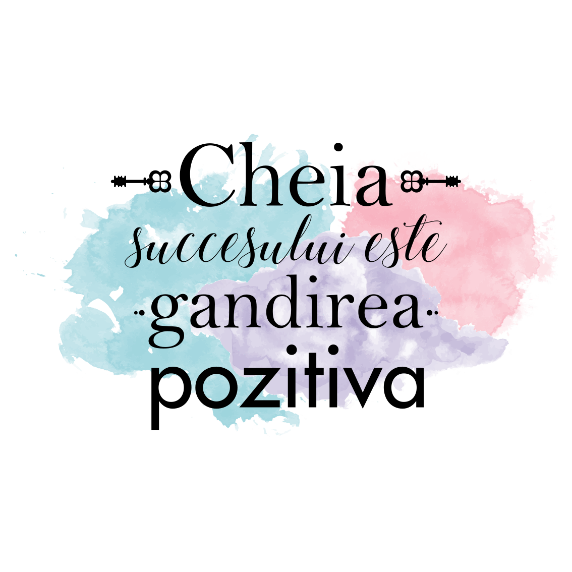 Vinyl teppich spruch positive gedanken sind der schlüssel - TenStickers