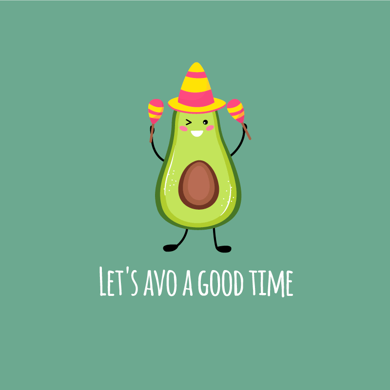 Vinyl teppich spruch lustiger spruch mit avocados - TenStickers