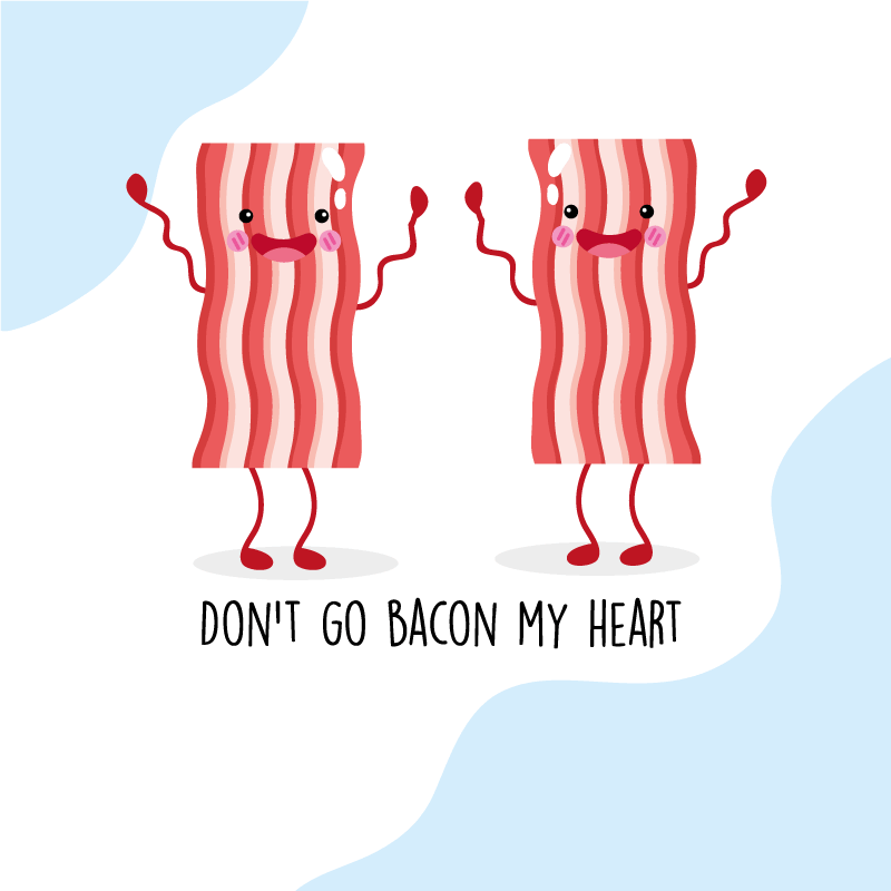 Vinyl teppich spruch lustiger spruch mit bacon - TenStickers