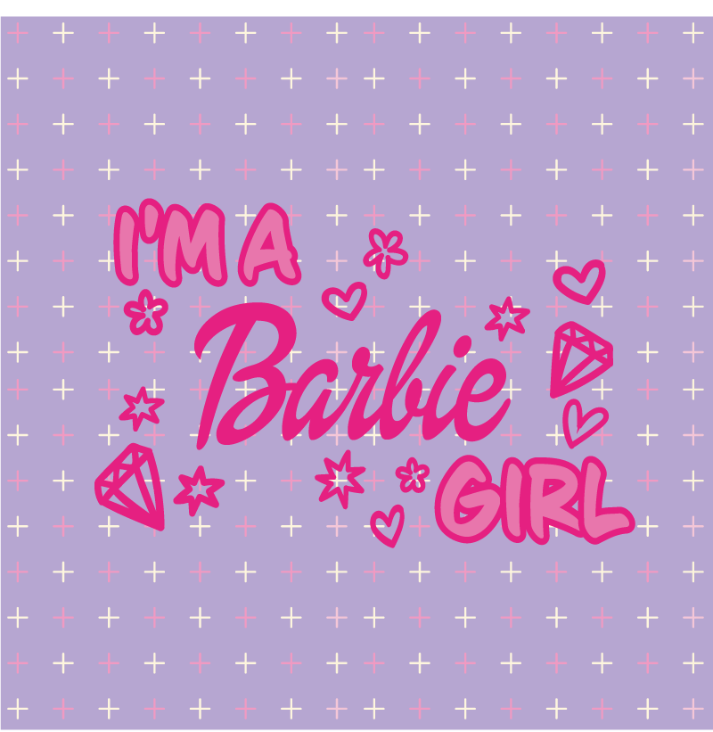 Vinyl teppich spruch ich bin ein barbie mädchen zitat - TenStickers