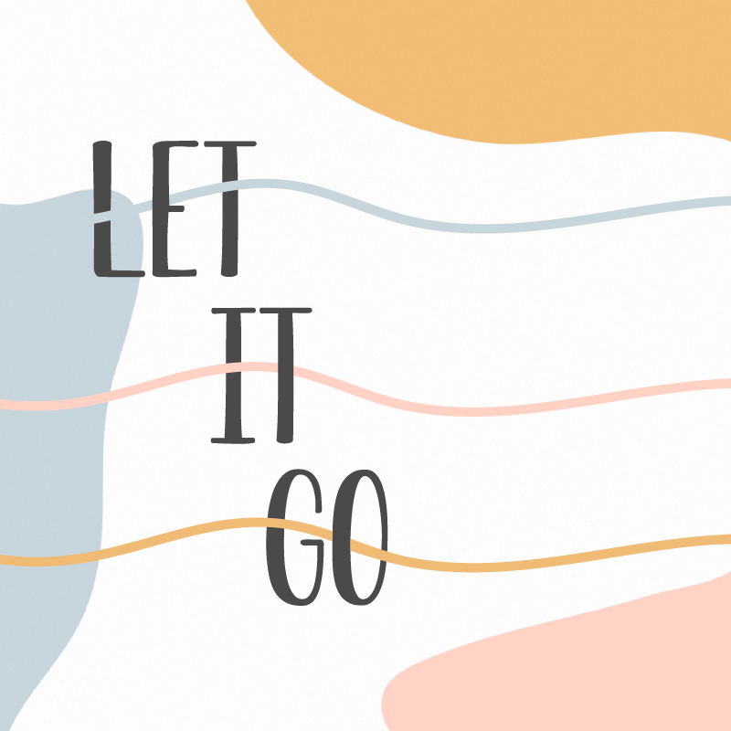 Vinyl teppich spruch in pastellfarben lass es los design - TenStickers