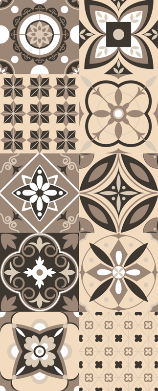 Vinyl teppich textur braune klassische fliesen - TenStickers