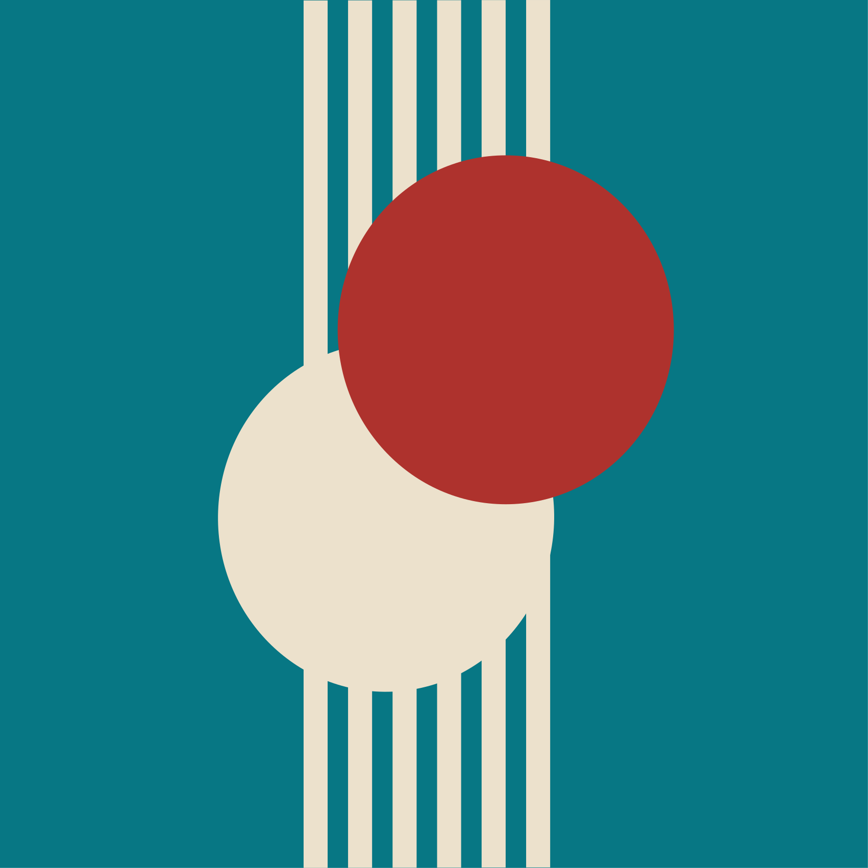 Vinyl teppich geometrisch zwei kreise abstrakte kunst - TenStickers
