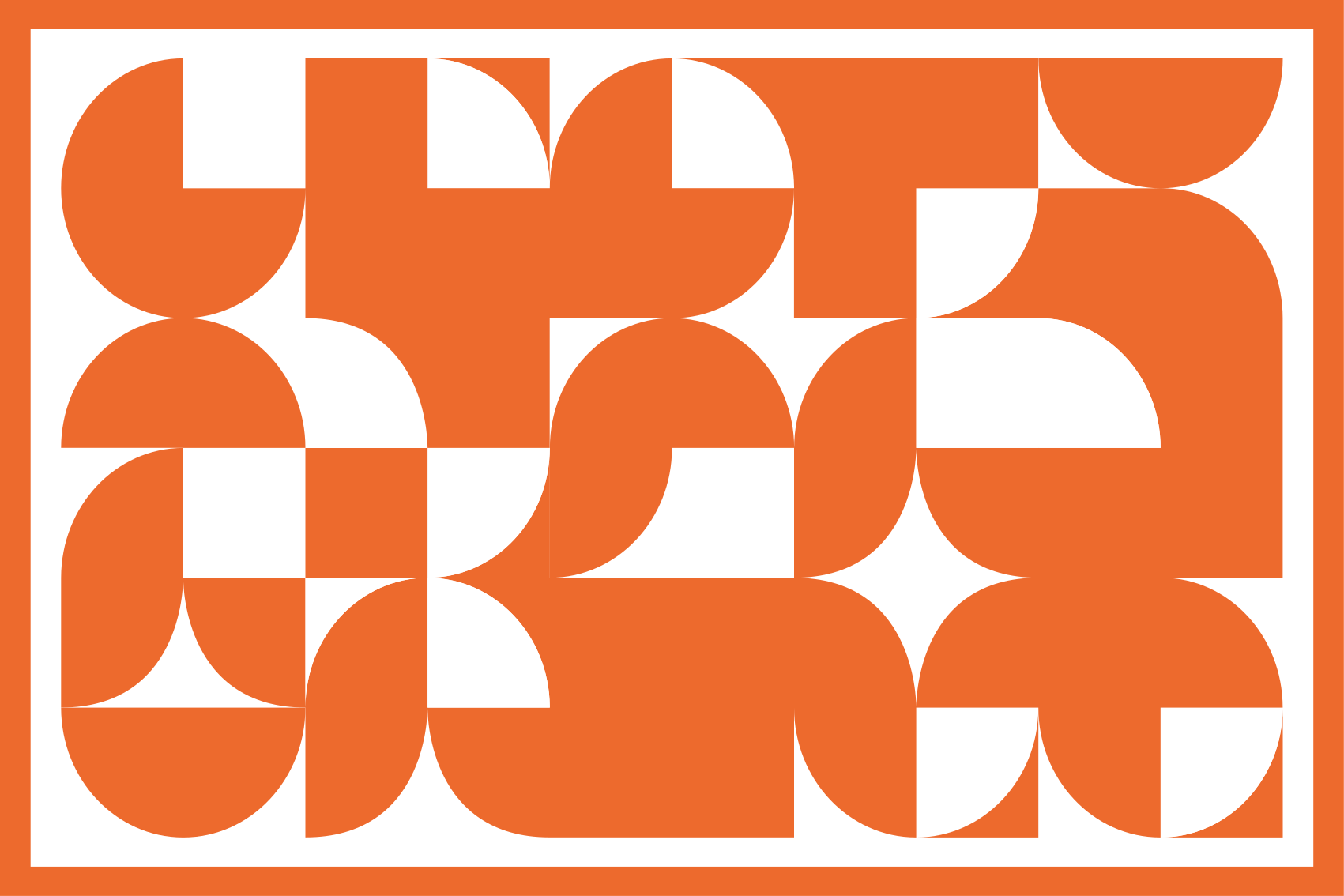 Vinyl teppich geometrisch orange kreise muster - TenStickers