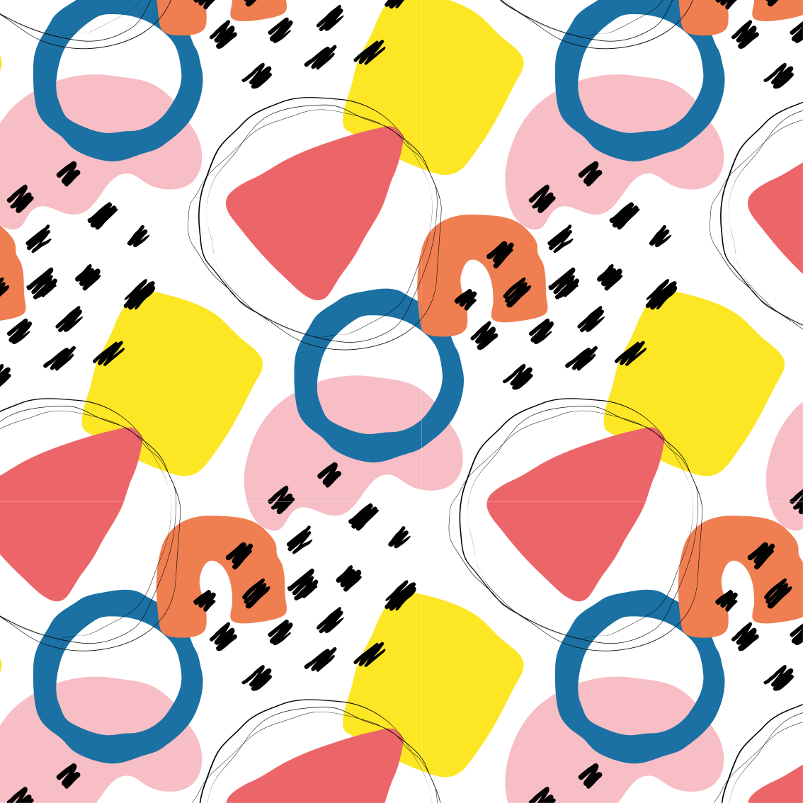 Vinyl teppich geometrisch mit kunstmotiv - TenStickers