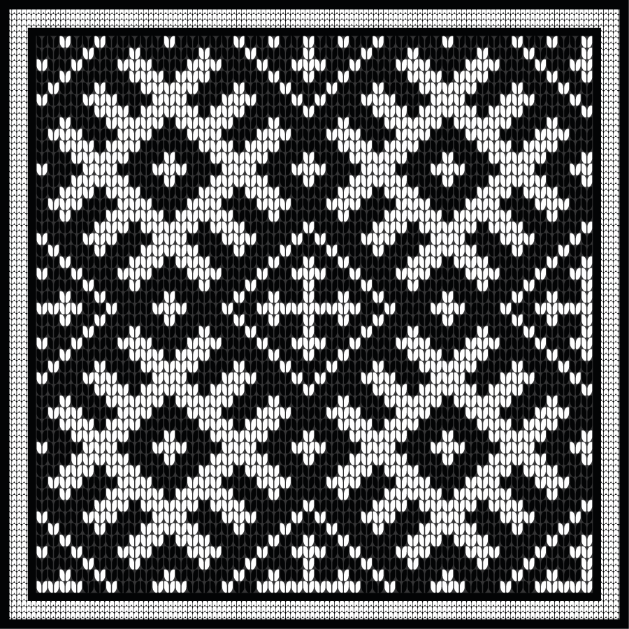 Vinyl teppich geometrisch viking kettenquadrate muster - TenStickers