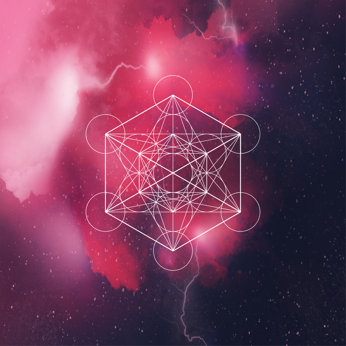 Vinyl teppich geometrisch metatron-symbol - TenStickers