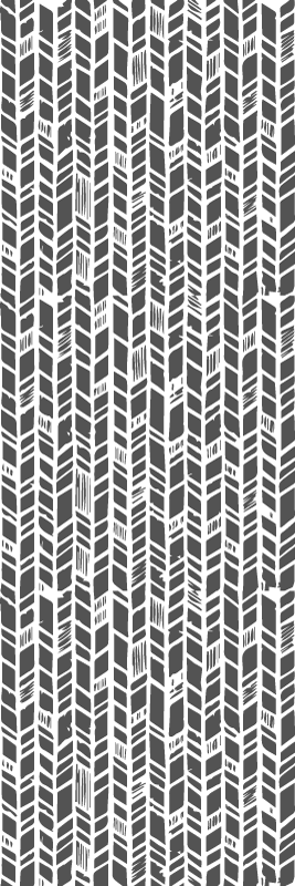 Vinyl teppich flur mit schwarz-weißem tribal-muster - TenStickers