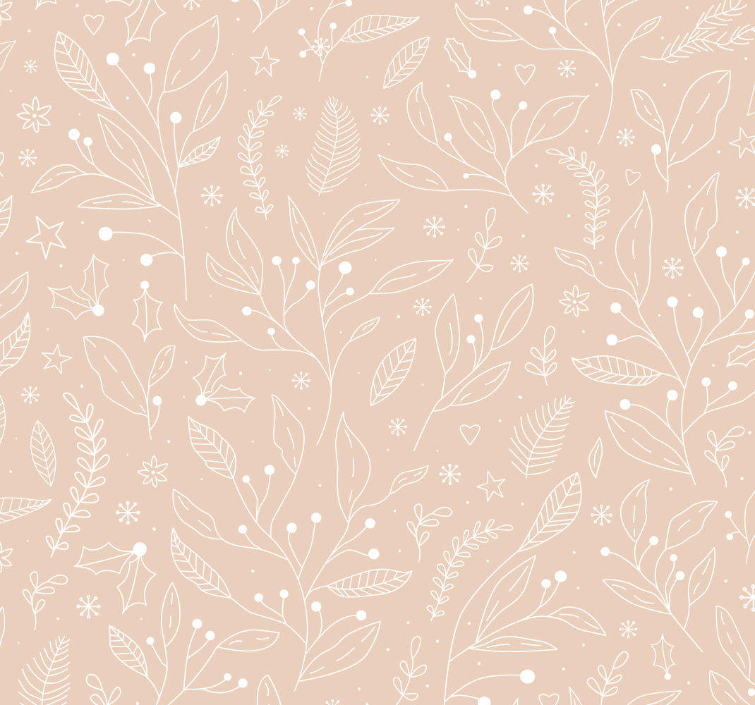 Vinyl teppich beige mit weihnachtspflanzen - TenStickers