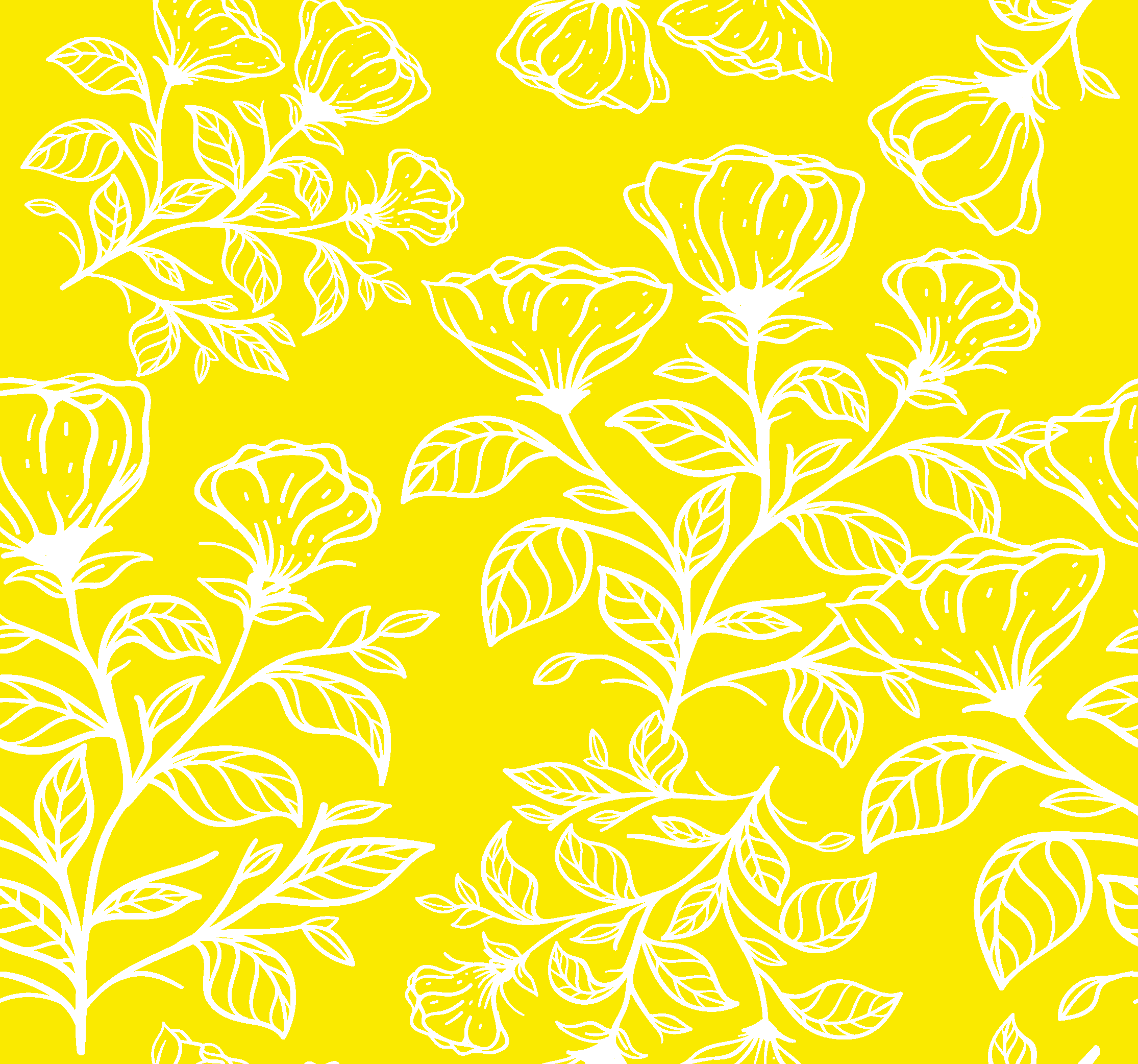 Vinyl teppich gelb mit blumenmuster - TenStickers