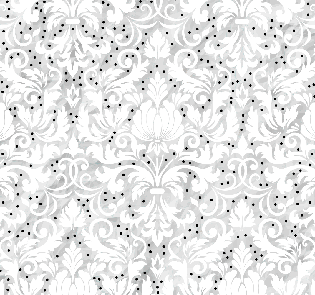 Vinyl teppich weiß florale muster eleganz - TenStickers