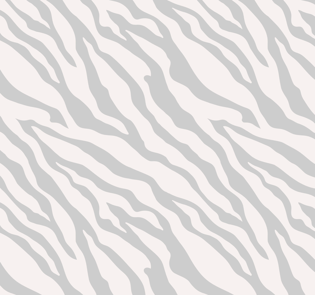 Vinyl teppich weiß mit hellgrauem zebra-muster - TenStickers