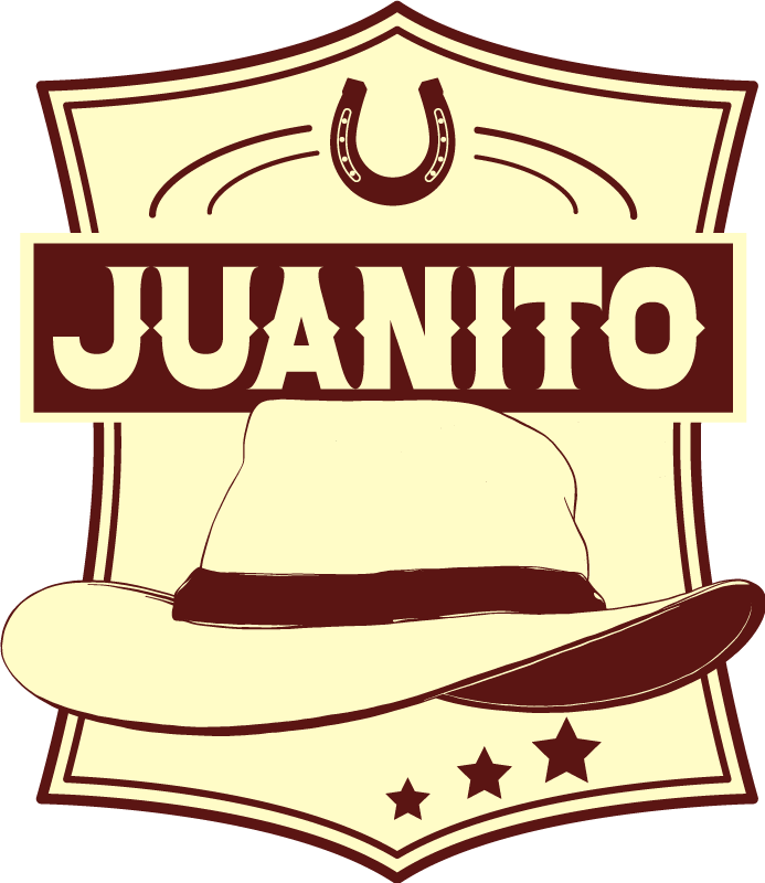 Vinyl teppich braun mit cowboyhut nevera - TenStickers