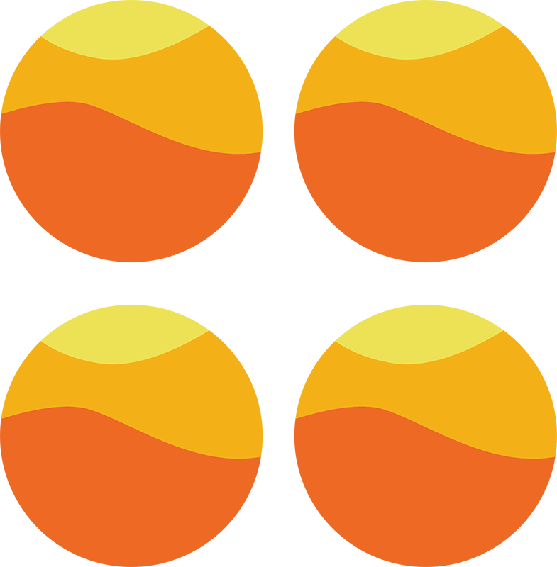 Vinyl teppich orange 70er jahre sonnenkreis - TenStickers