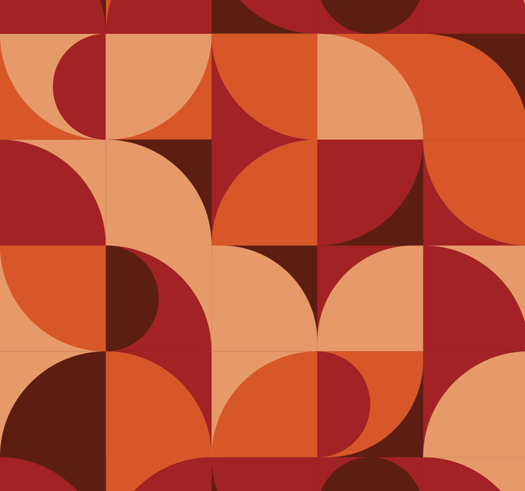 Vinyl teppich orange mit retro rotem druck - TenStickers