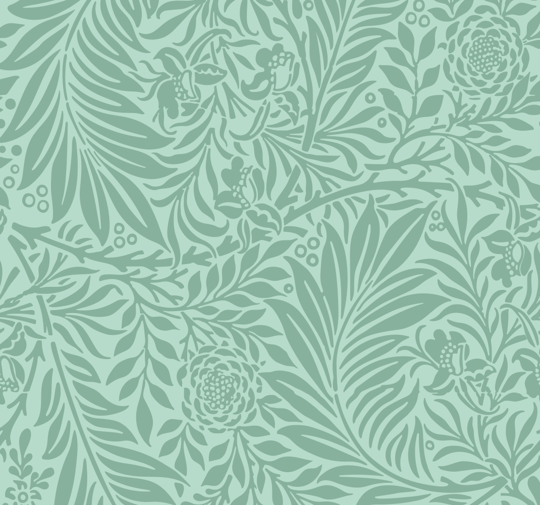 Vinyl teppich grün mit mintgrünem vintage-muster - TenStickers