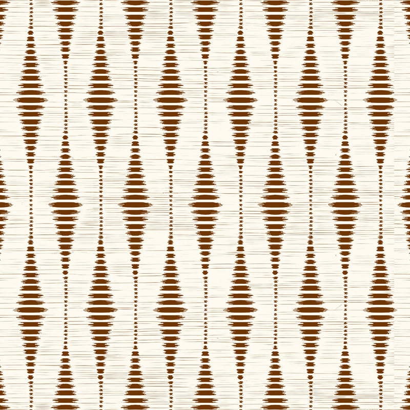 Vinyl teppich terrasse in schokoladenbraunem ikat - TenStickers