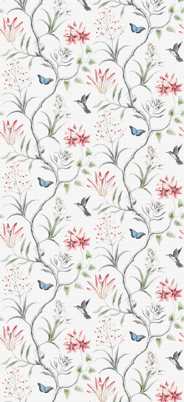 Vinyl teppich terrasse mit vogel und schmetterling design - TenStickers