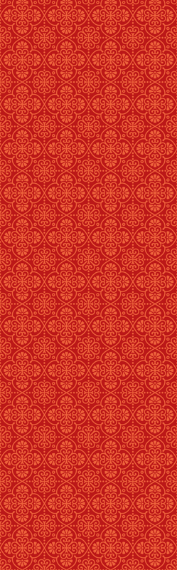 Vinyl teppich rot mit rotem indianermuster - TenStickers