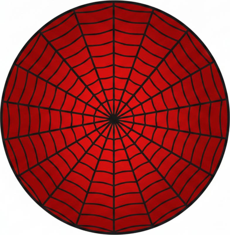 Vinyl teppich rot spinnennetz design - TenStickers